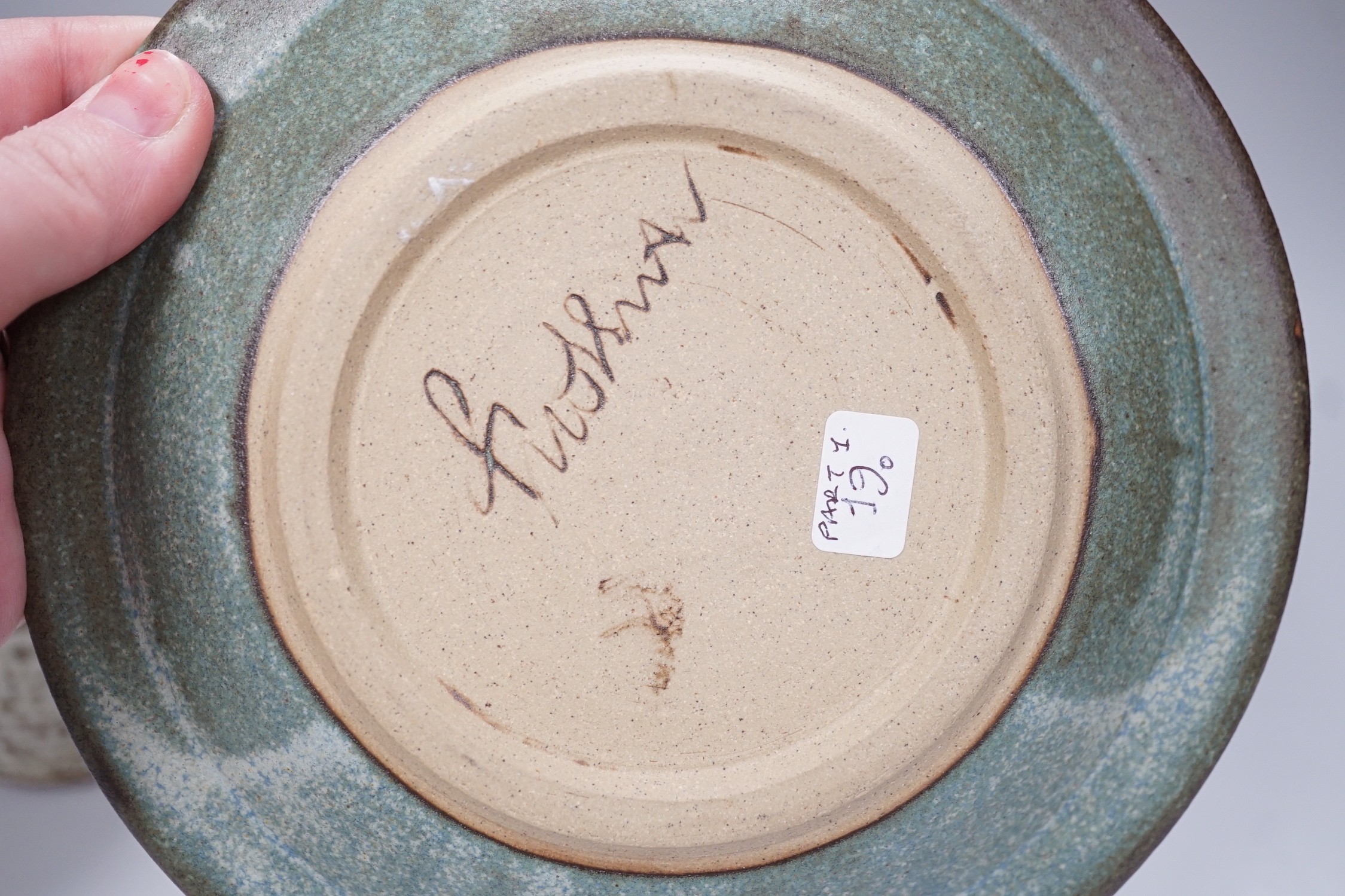 John Leach, Nick Rees, Mark Melbourne - lidded preserve jar, together with a cheese dome, (2)